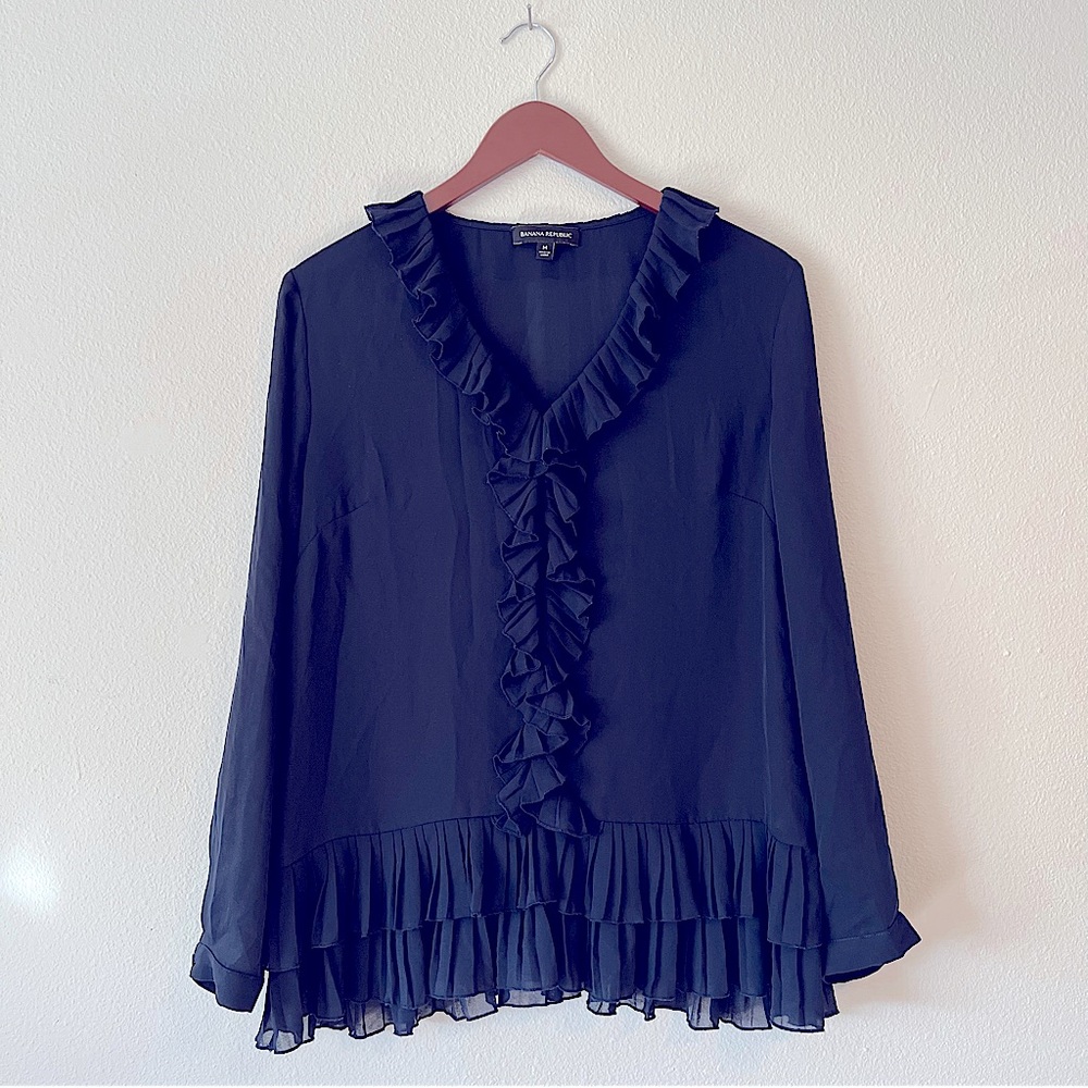 Banana Republic Ruffle Blouse - Size M